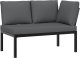 vidaXL vidaXL 4-cz. zestaw mebli do ogrodu, z poduszkami, czarne aluminium 2