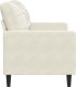 vidaXL Sofa 2-osobowa, kremowy, 120 cm, tapicerowana aksamitem 5