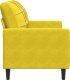 vidaXL Sofa 2-osobowa, żółta, 120 cm, tapicerowana aksamitem 5
