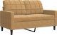 vidaXL Sofa 2-osobowa, brązowy, 120 cm, tapicerowana aksamitem 2