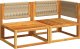 vidaXL vidaXL Sofa ogrodowa z poduszkami, 2-osobowa, lite drewno akacjowe 4