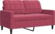 vidaXL Sofa 2-osobowa, winna czerwień, 120 cm, tapicerowana aksamitem 2