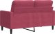 vidaXL Sofa 2-osobowa, winna czerwień, 120 cm, tapicerowana aksamitem 6