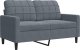 vidaXL vidaXL Sofa 2-osobowa, ciemnoszary, 120 cm, tapicerowana aksamitem 2