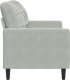 vidaXL vidaXL Sofa 2-osobowa, jasnoszara, 120 cm, tapicerowana aksamitem 5