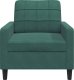 vidaXL vidaXL Fotel, ciemnozielony, 60 cm, obity aksamitem 4