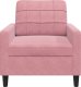 vidaXL vidaXL Fotel, różowy, 60 cm, obity aksamitem 4