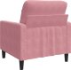 vidaXL vidaXL Fotel, różowy, 60 cm, obity aksamitem 6