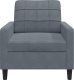 vidaXL vidaXL Fotel, ciemnoszary, 60 cm, obity aksamitem 4