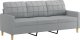 vidaXL VidaXL Sofa 3-osobowa, jasnoszara, 180 cm, tapicerowana tkaniną 2