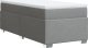 vidaXL Łóżko kontynentalne z materacem, jasnoszare, tkanina, 80x200 cm 9