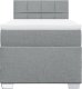 vidaXL vidaXL Łóżko kontynentalne z materacem, jasnoszare, tkanina, 80x200 cm 6