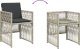 vidaXL vidaXL Krzesła ogrodowe z poduszkami, 4 szt., jasnoszare, polirattan 8