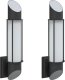 Kinkiet vidaXL vidaXL Kinkiety zewnętrzne, 2 szt., czarne, stal nierdzewna 2