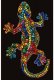 DIAMOND DOTZ Haft diamentowy Diamond Dotz Gekko paua Jaszczurka 29x43cm DDK6002 1