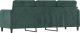 vidaXL VidaXL 3-Seater Sofa Dark Green 70.9" Velvet 5