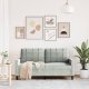 vidaXL vidaXL Sofa 2-osobowa, jasnoszara, 140 cm, tapicerowana aksamitem 3