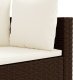 vidaXL vidaXL 4-cz zestaw wypoczynkowy do ogrodu, poduszki, brązowy rattan PE 5