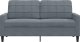 vidaXL vidaXL Sofa 2-osobowa, ciemnoszary, 140 cm, tapicerowana aksamitem 4