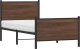 vidaXL vidaXL Metalowa rama łóżka z wezgłowiem i zanóżkiem 80x200 cm 4