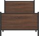 vidaXL vidaXL Metalowa rama łóżka z wezgłowiem i zanóżkiem 80x200 cm 5