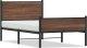 vidaXL vidaXL Metalowa rama łóżka z wezgłowiem i zanóżkiem 107x203 cm 1