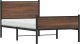 vidaXL vidaXL Metalowa rama łóżka z wezgłowiem i zanóżkiem 107x203 cm 4