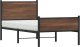 vidaXL vidaXL Metalowa rama łóżka z wezgłowiem i zanóżkiem 90x200 cm 4