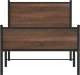 vidaXL vidaXL Metalowa rama łóżka z wezgłowiem i zanóżkiem 90x200 cm 5