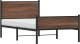 vidaXL vidaXL Metalowa rama łóżka z wezgłowiem i zanóżkiem 100x190 cm 4