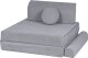 MeowBaby Sofa Premium Sztruksowa Szara Dziecięca Rozkładana Siedzisko Miejsce Zabaw 2