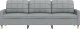 vidaXL vidaXL Sofa 3-osobowa, jasnoszara, 210 cm, tapicerowana tkaniną 4
