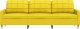 vidaXL vidaXL Sofa 3-osobowa, jasnożółta, 210 cm, tapicerowana tkaniną 4