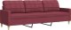 vidaXL vidaXL Sofa 3-osobowa, winna czerwień, 210 cm,tapicerowana tkaniną 2