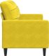 vidaXL Sofa 2-osobowa, żółta, 140 cm, tapicerowana aksamitem 5