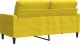 vidaXL Sofa 2-osobowa, żółta, 140 cm, tapicerowana aksamitem 6