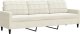 vidaXL 3-osobowa sofa, kremowa, 210 cm, tapicerowana aksamitem 2