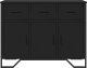 vidaXL Szafka czarna 97x32,5x74,5 cm 4