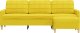vidaXL vidaXL Sofa 3-osobowa, jasnożółta, 210 cm, tapicerowana tkaniną 3