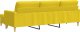 vidaXL vidaXL Sofa 3-osobowa, jasnożółta, 210 cm, tapicerowana tkaniną 5