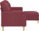 vidaXL vidaXL 3-osobowa sofa z podnóżkiem winna czerwień 210 cm, tkaniną 4