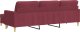 vidaXL vidaXL 3-osobowa sofa z podnóżkiem winna czerwień 210 cm, tkaniną 5