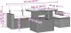 vidaXL 6-cz. zestaw mebli ogrodowych, z poduszkami, jasnoszary 10
