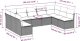vidaXL vidaXL 9-cz. zestaw mebli ogrodowych, poduszki, jasnoszary polirattan 3