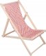 kontrast Leżak turystyczny plażowy ogrodowy składany drewniany FEZ koralowy 2