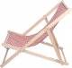 kontrast Leżak turystyczny plażowy ogrodowy składany drewniany FEZ koralowy 3
