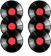 Bertoni Zestaw podkładek na stół okrągłych 6D - VINYL  1