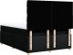 vidaXL vidaXL Łóżko kontynentalne z materacem, czarne, tkanina, 140x190 cm 8