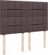 vidaXL Łóżko kontynentalne z materacem, brązowe, tkanina, 140x190 cm 9