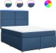 vidaXL vidaXL Łóżko kontynentalne z materacem, niebieskie, tkanina 140x190 cm 2